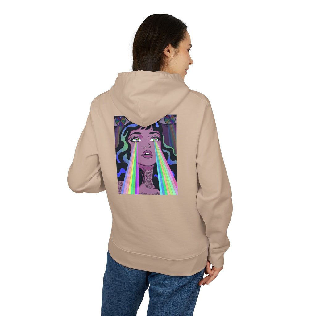 Psychedelic All‑Seeing Eye & Kaleidoscope Girl Hoodie —