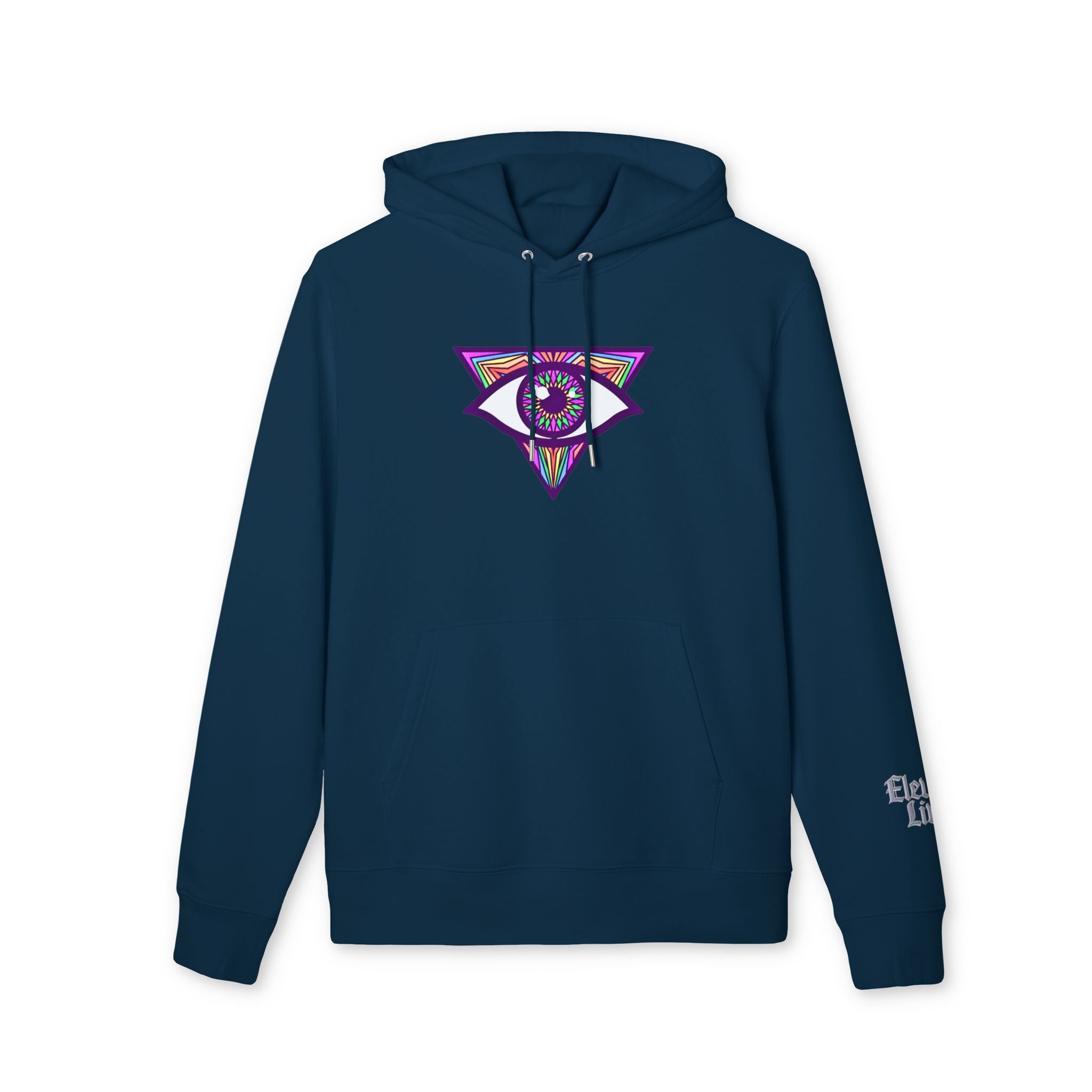 Psychedelic All‑Seeing Eye & Kaleidoscope Girl Hoodie —