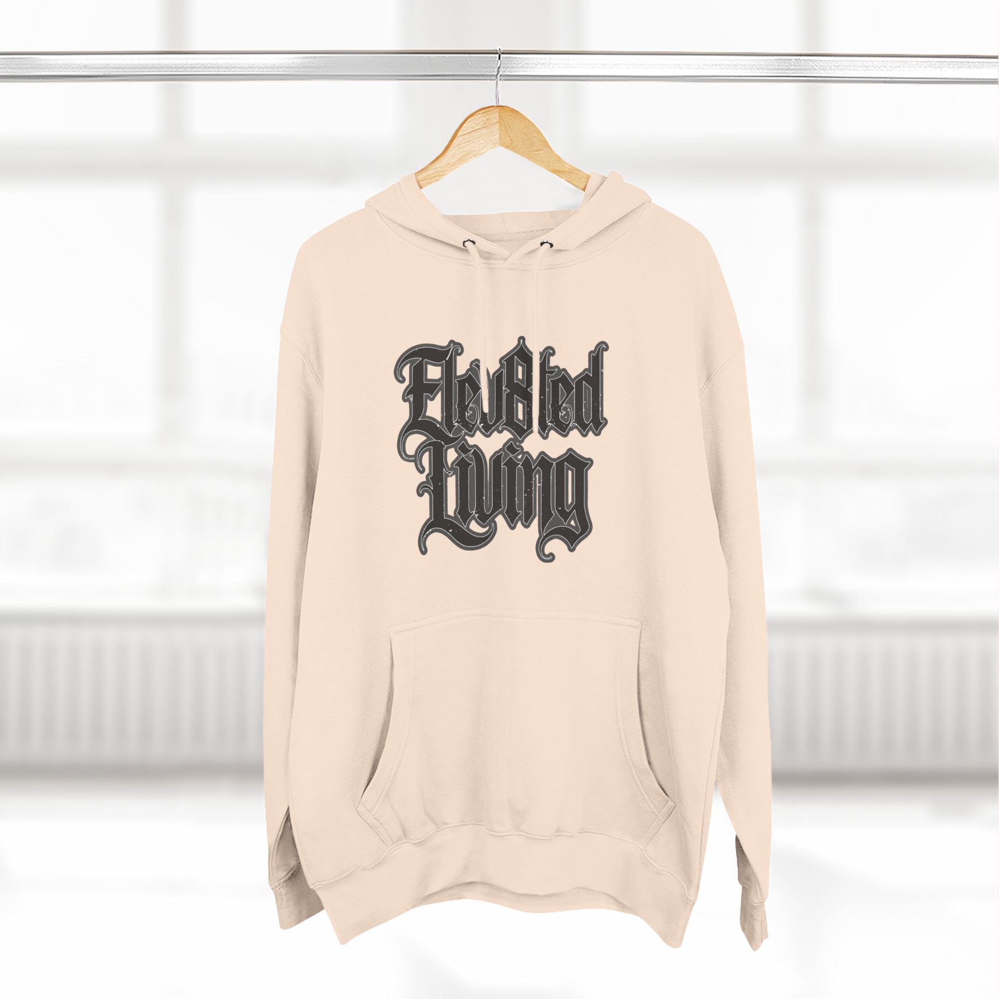 Elev8ted Living Tattoo Pin-Up Hoodie — Snake & Gothic Script