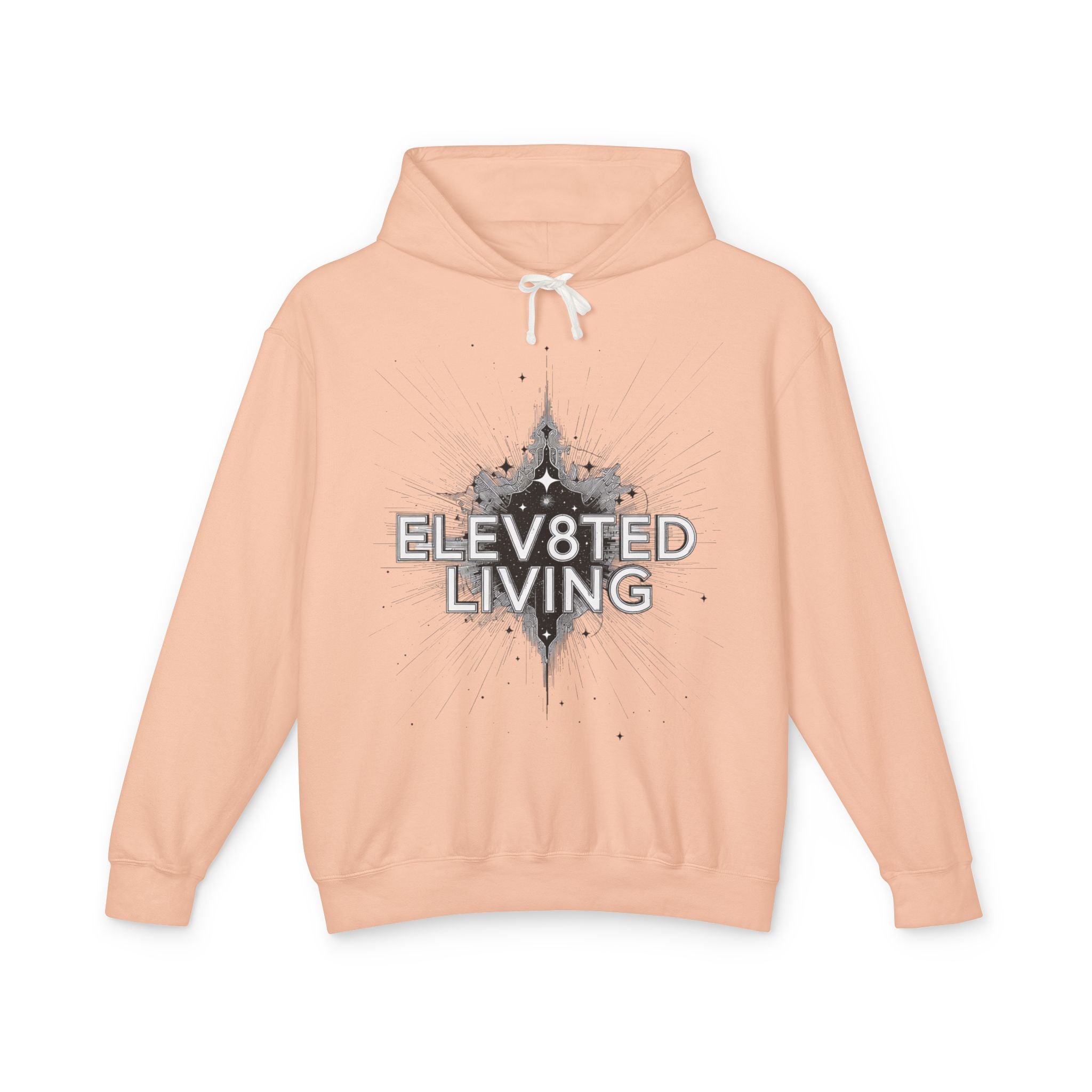 Elev8ted Living starburst graphic Hoodie | Inspirational streetwear