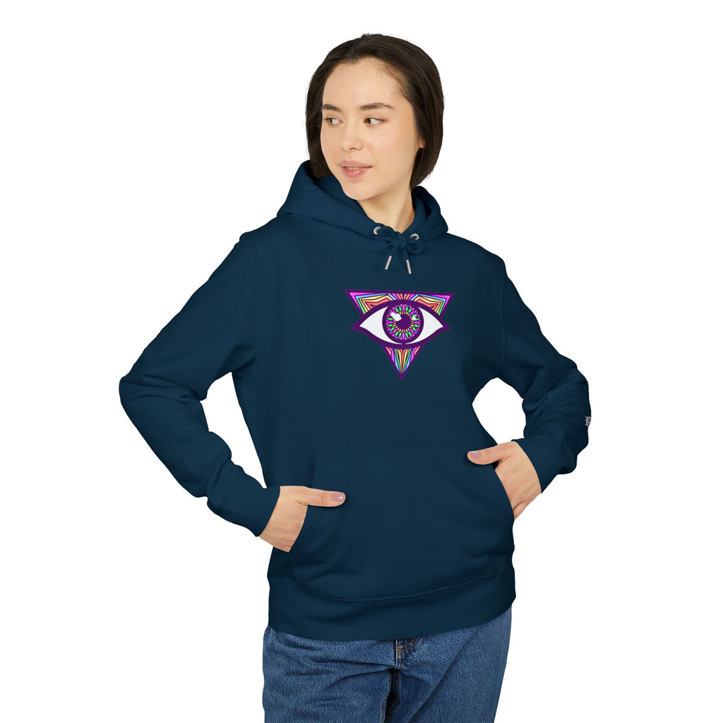 Psychedelic All‑Seeing Eye & Kaleidoscope Girl Hoodie —