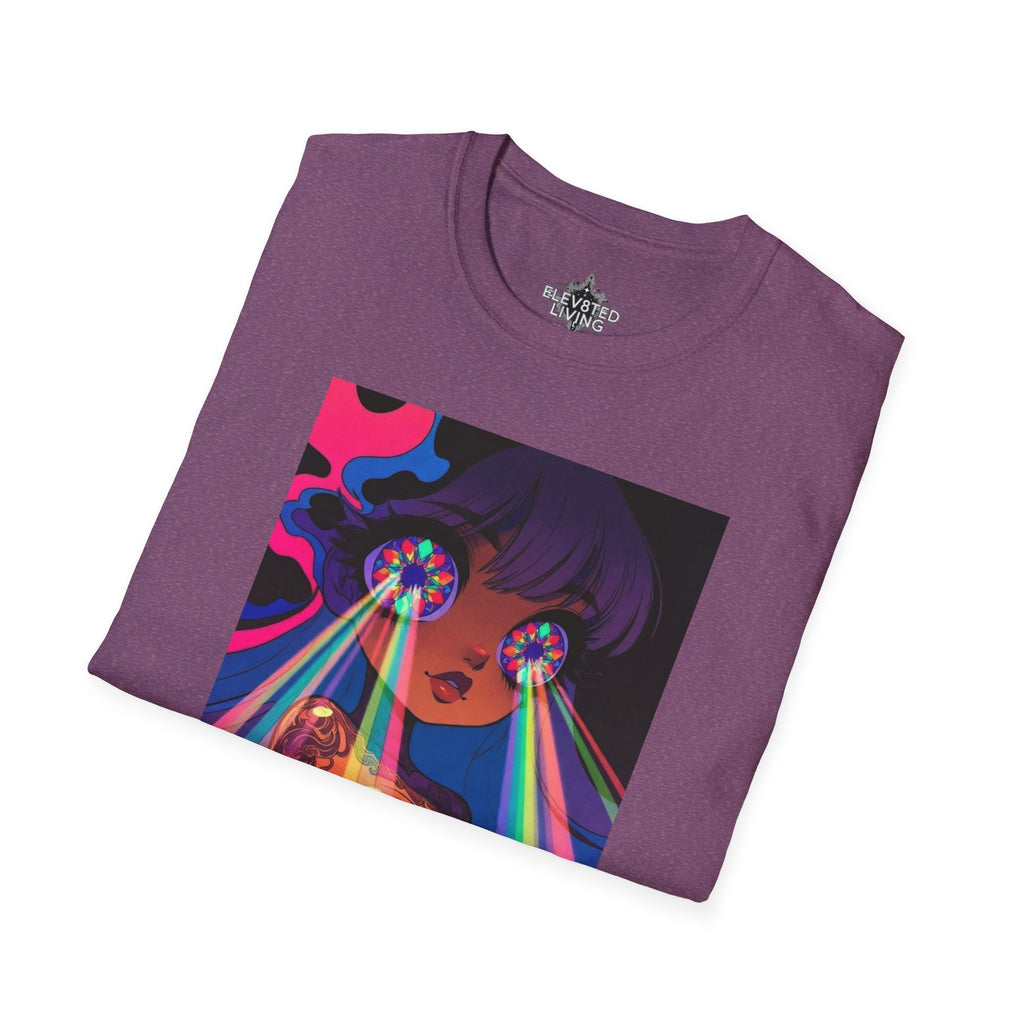 Psychedelic Rainbow Laser Girl T-Shirt