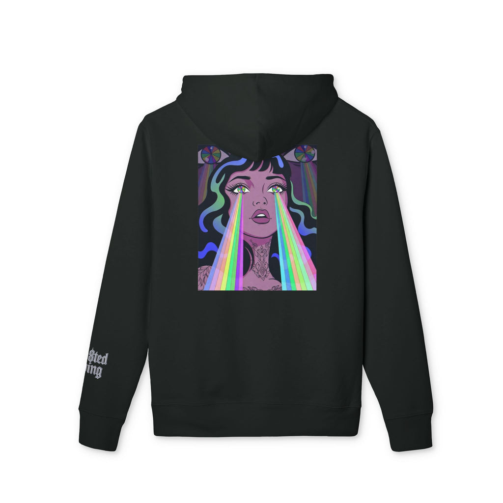 Psychedelic All‑Seeing Eye & Kaleidoscope Girl Hoodie —