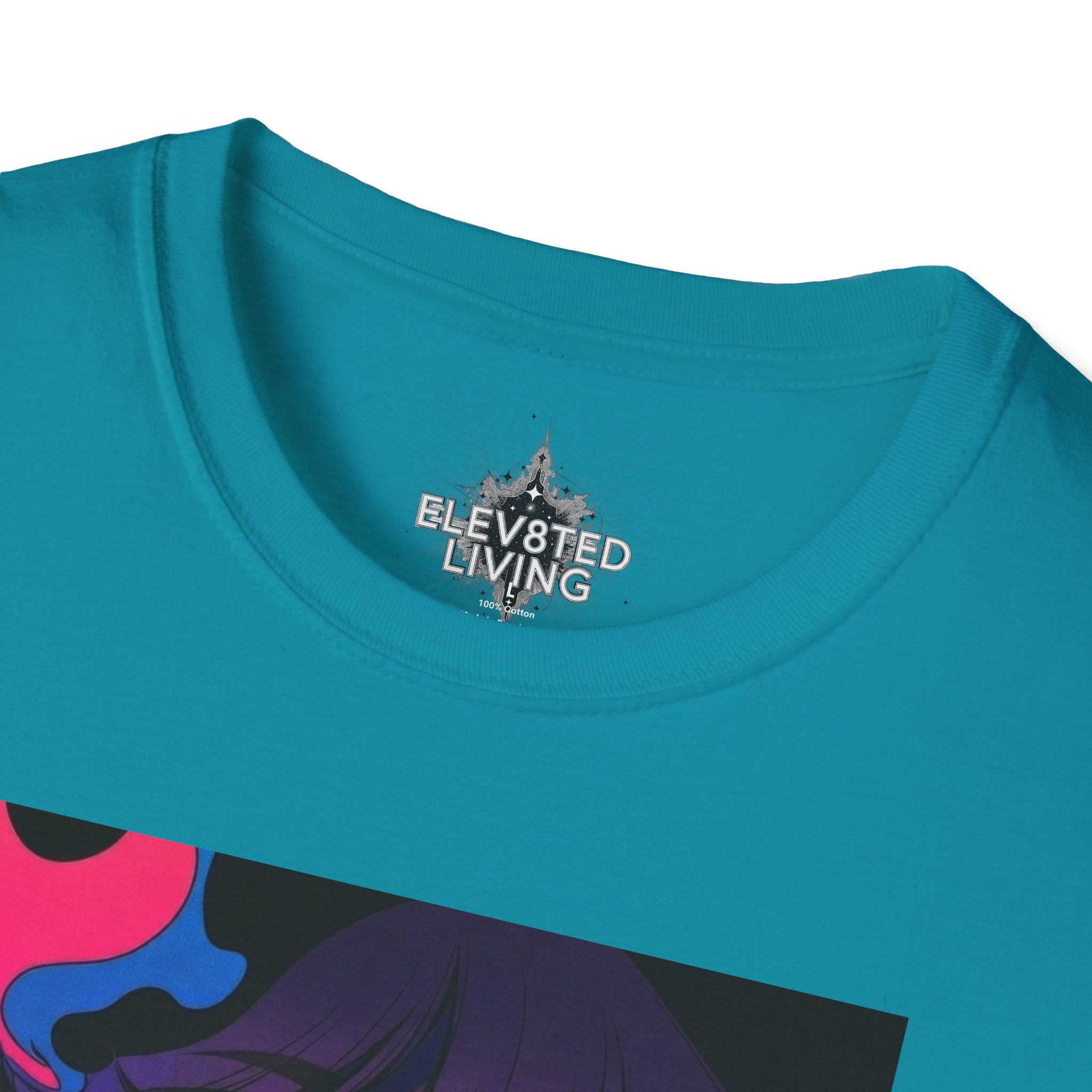 Psychedelic Rainbow Laser Girl T-Shirt