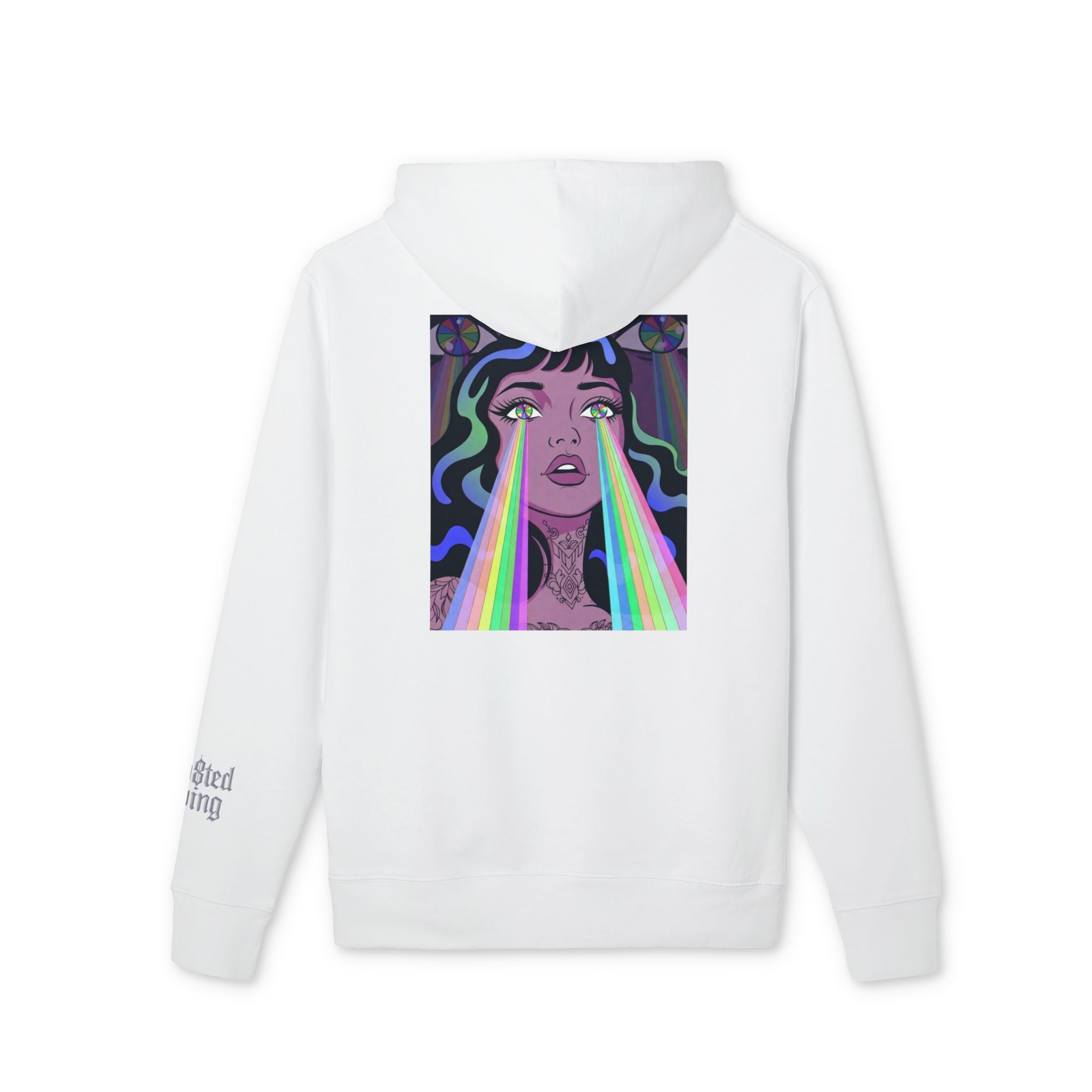 Psychedelic All‑Seeing Eye & Kaleidoscope Girl Hoodie —