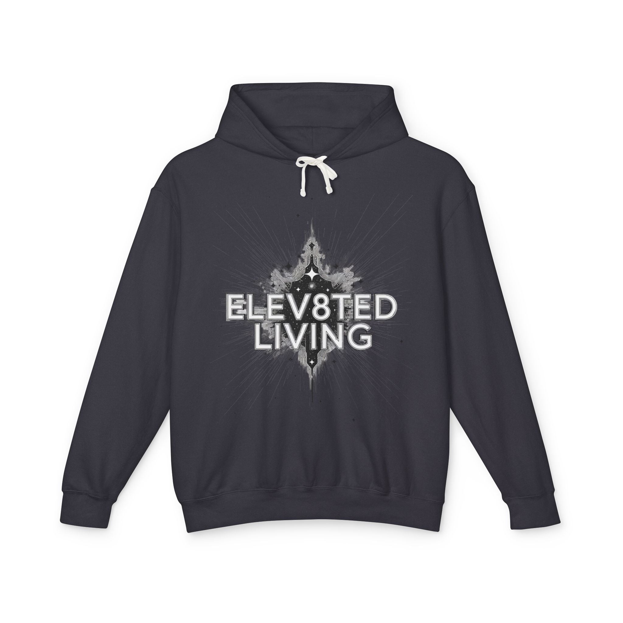 Elev8ted Living starburst graphic Hoodie | Inspirational streetwear