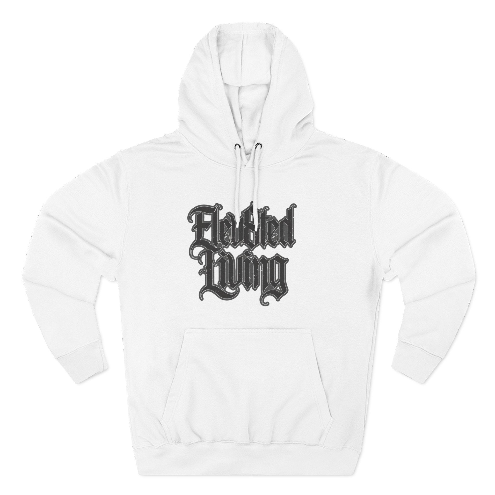 Elev8ted Living Tattoo Pin-Up Hoodie — Snake & Gothic Script