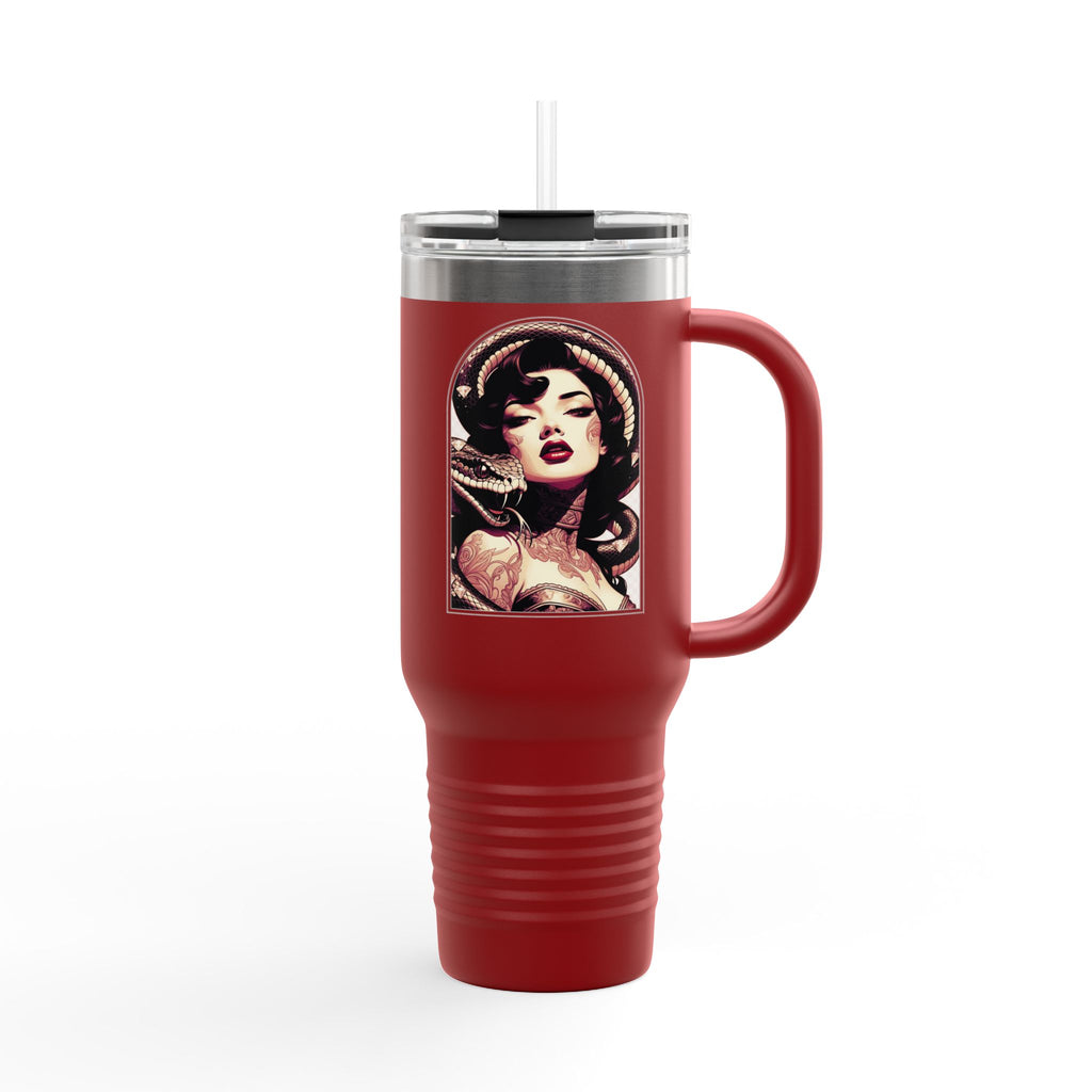 40oz Insulated Travel Mug — Woman with Snake Illustration (Elev8ted Living)