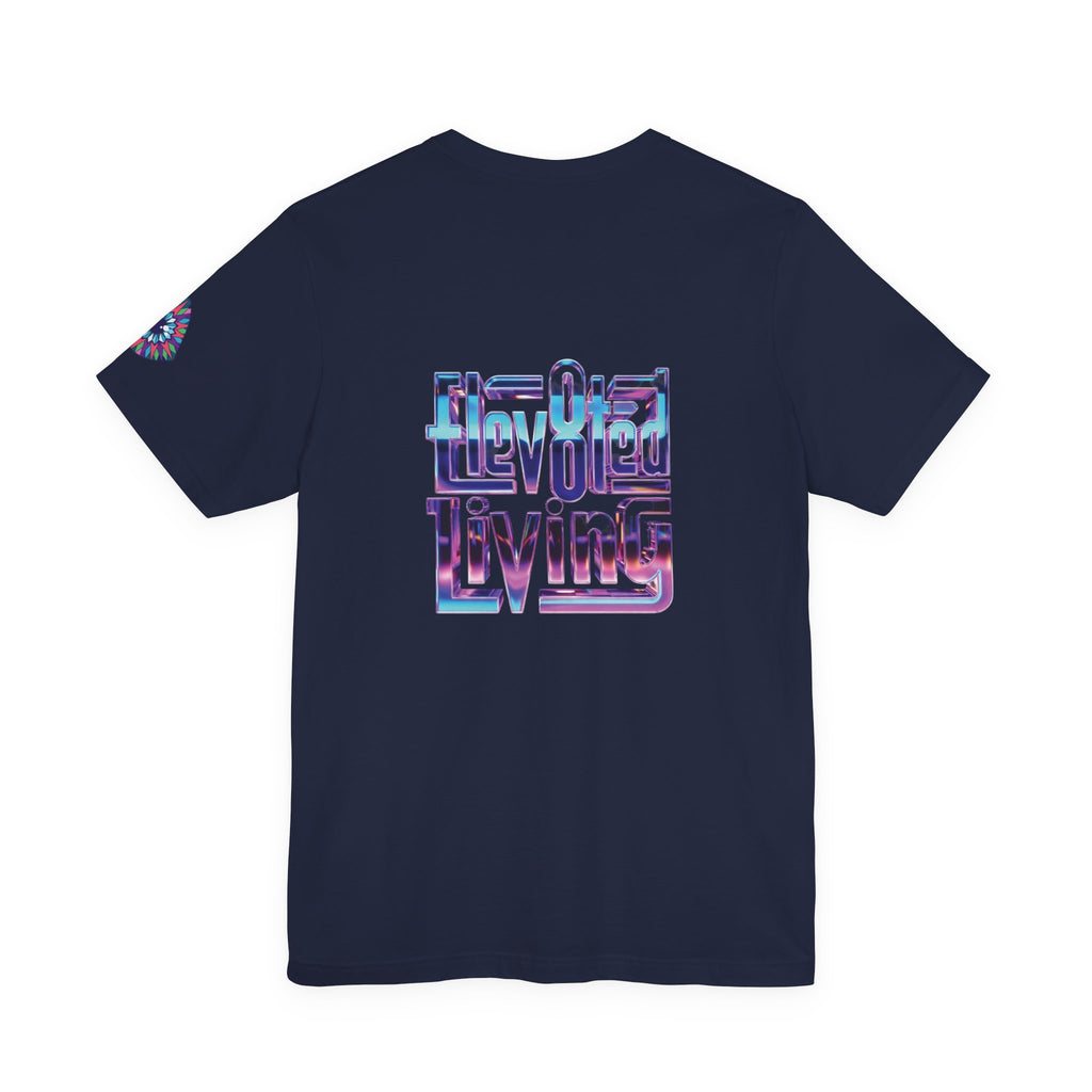 Eye Triangle Graphic Tee — "Elevated Living" Vaporwave T-Shirt