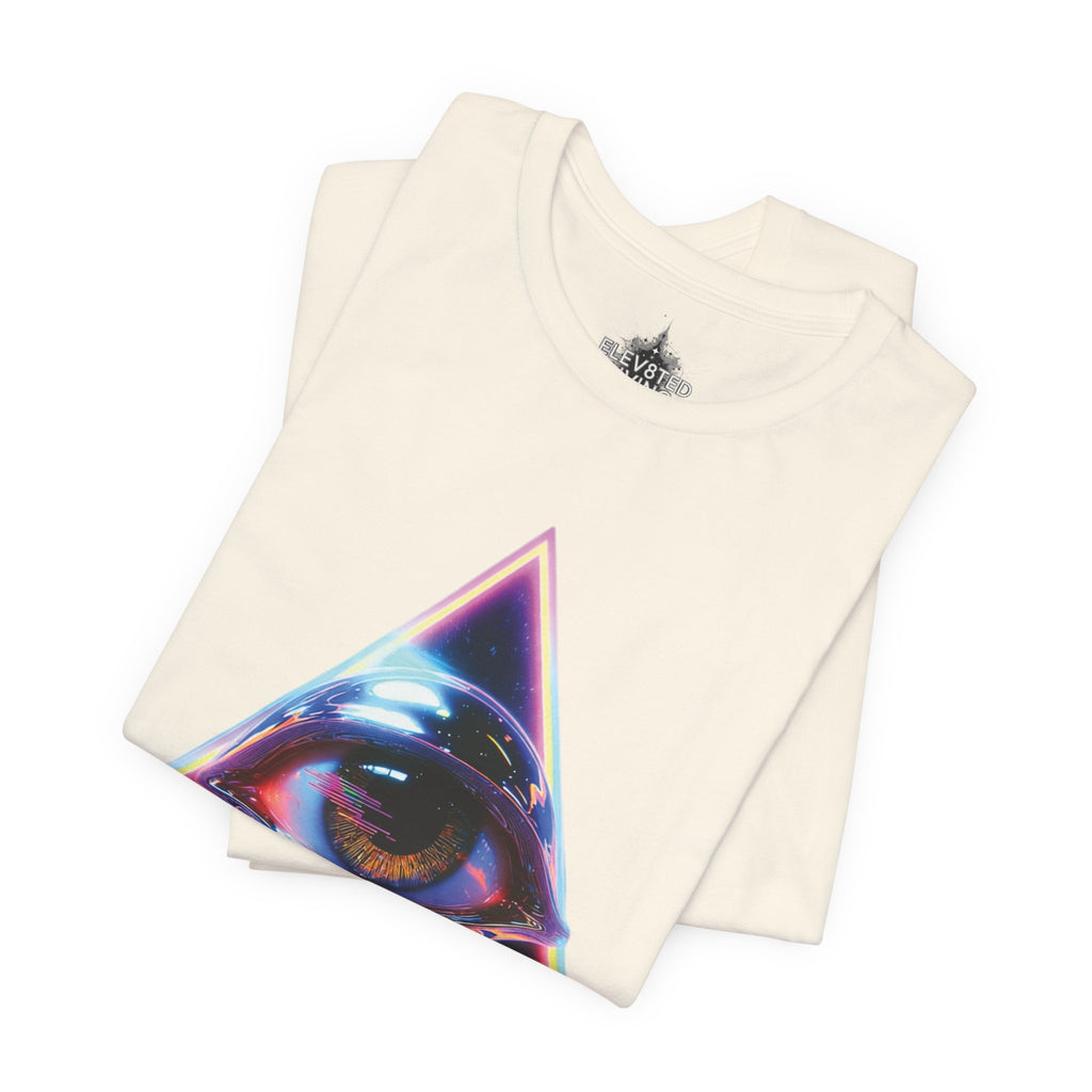 Eye Triangle Graphic Tee — "Elevated Living" Vaporwave T-Shirt