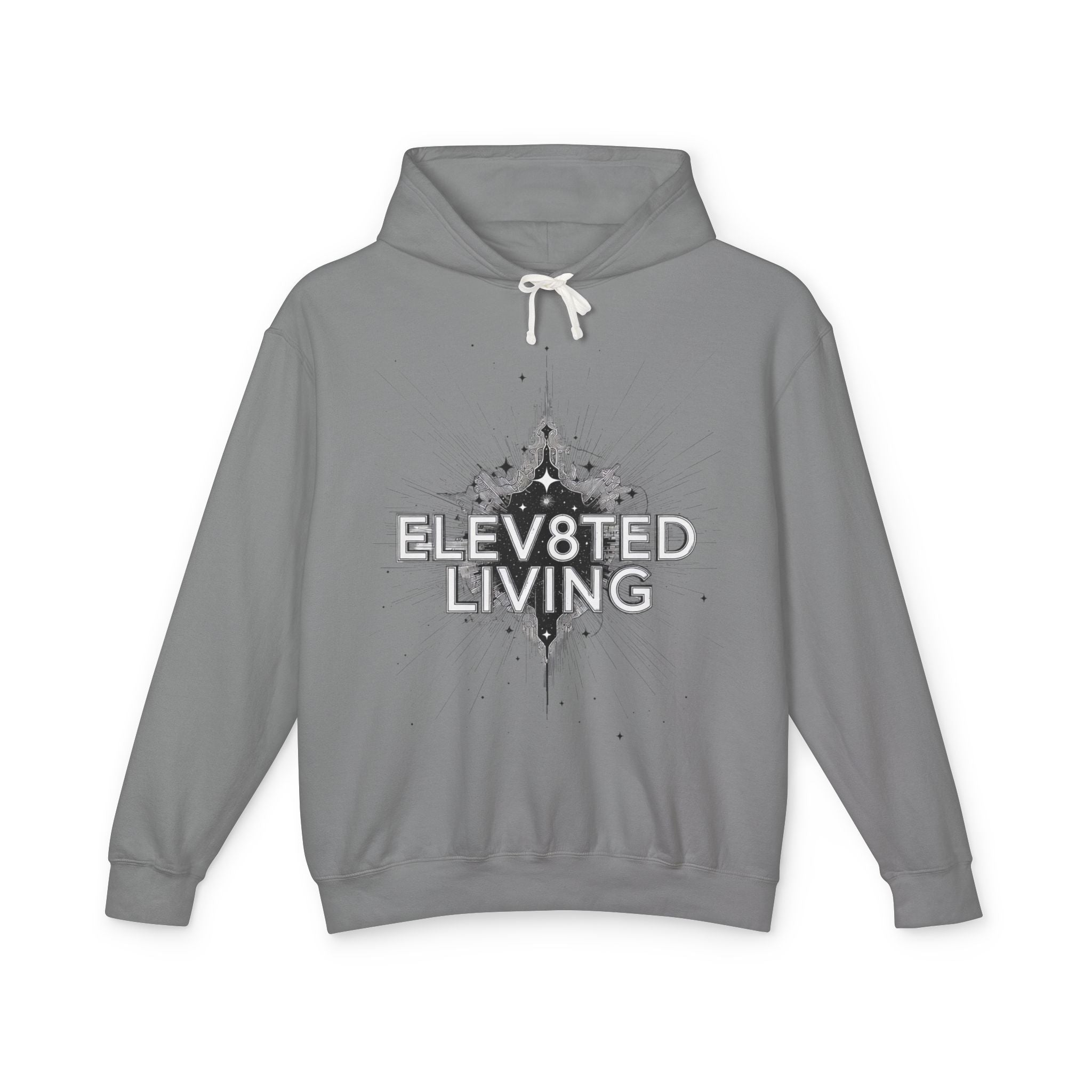 Elev8ted Living starburst graphic Hoodie | Inspirational streetwear