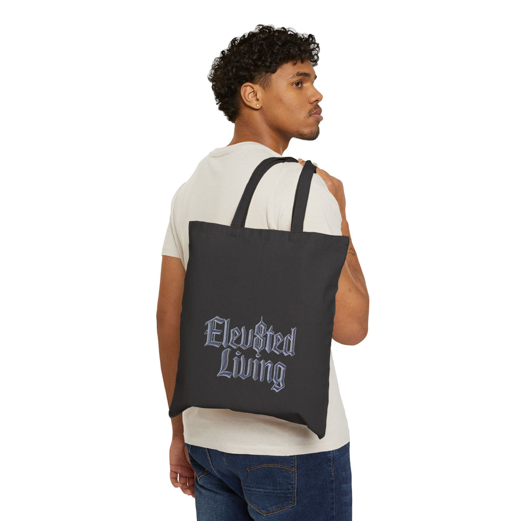 Daddy's Elev8ted Living Snake & Skull Cotton Canvas Tote Bag