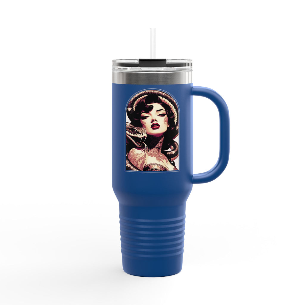 40oz Insulated Travel Mug — Woman with Snake Illustration (Elev8ted Living)