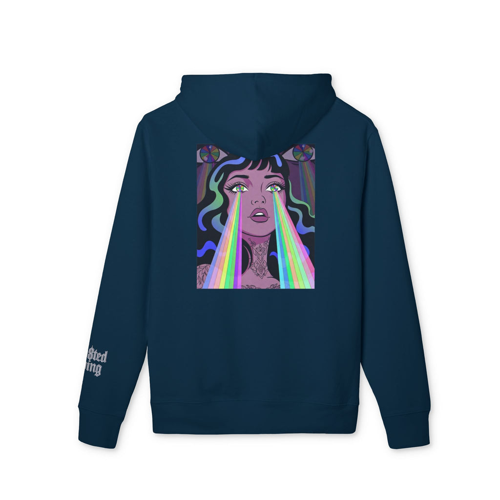 Psychedelic All‑Seeing Eye & Kaleidoscope Girl Hoodie —