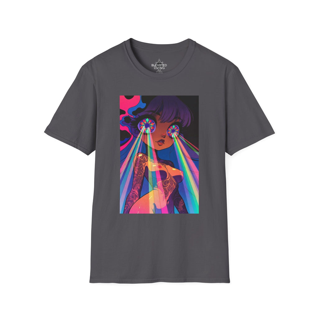 Psychedelic Rainbow Laser Girl T-Shirt