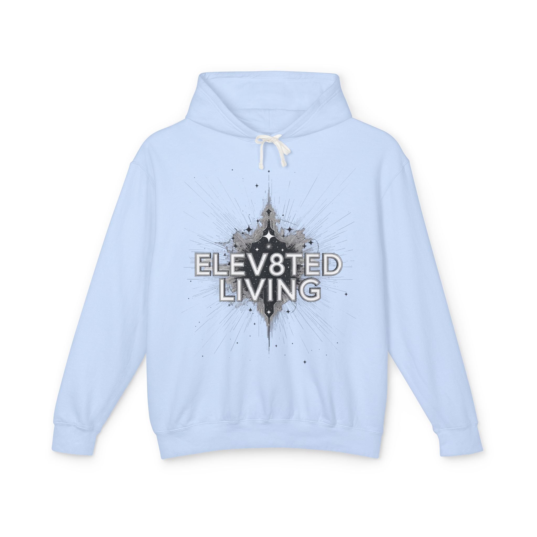 Elev8ted Living starburst graphic Hoodie | Inspirational streetwear