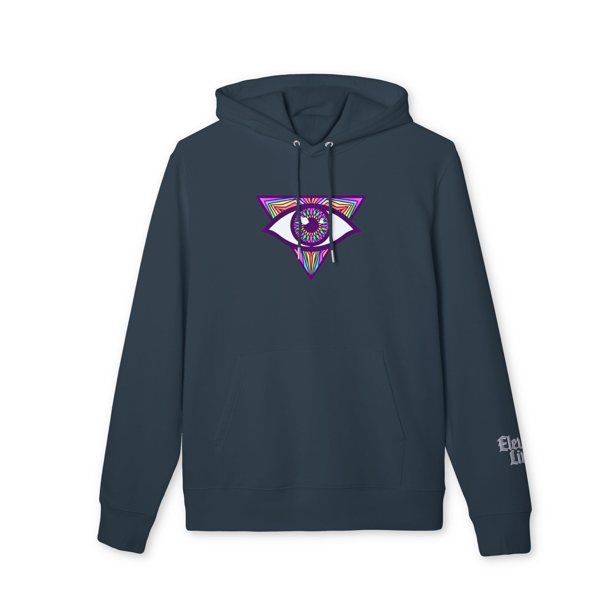 Psychedelic All‑Seeing Eye & Kaleidoscope Girl Hoodie —