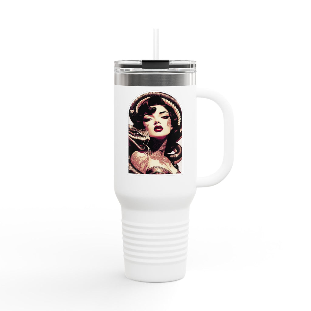 40oz Insulated Travel Mug — Woman with Snake Illustration (Elev8ted Living)