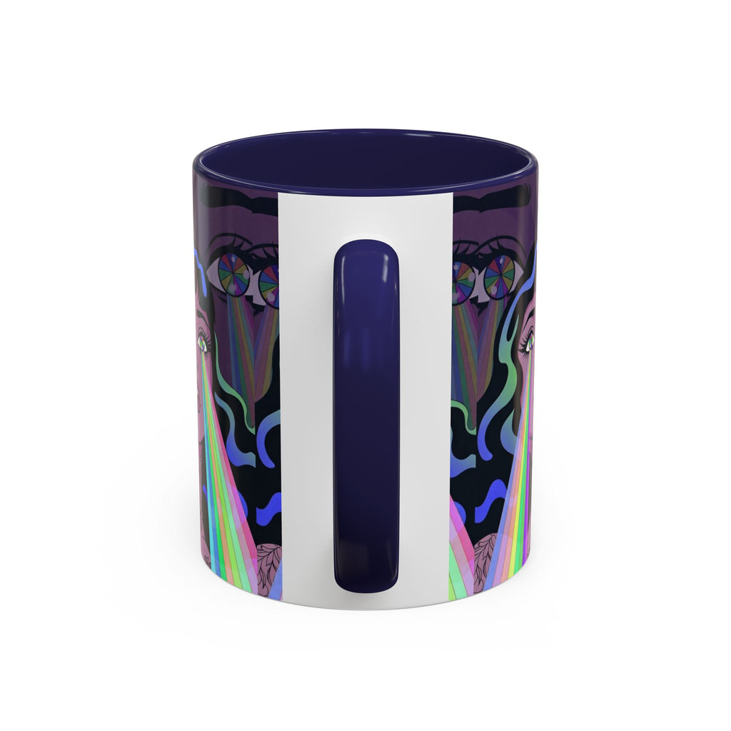 Kaleidoscope Eyes Accent Coffee Mug — Girl Illustration (11/15oz)