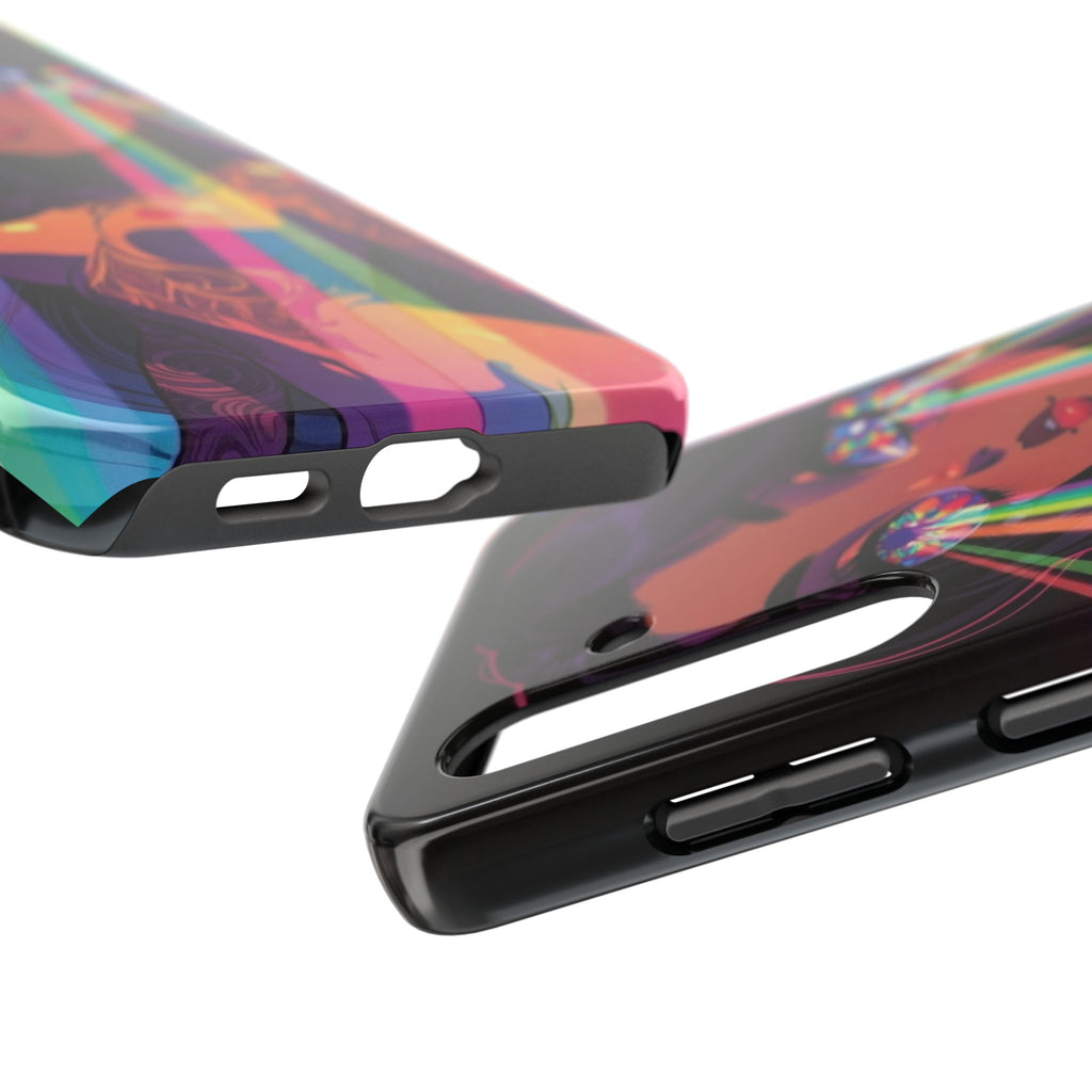 Psychedelic Rainbow Gaze Phone Case | Neon Portrait, Vaporwave Art