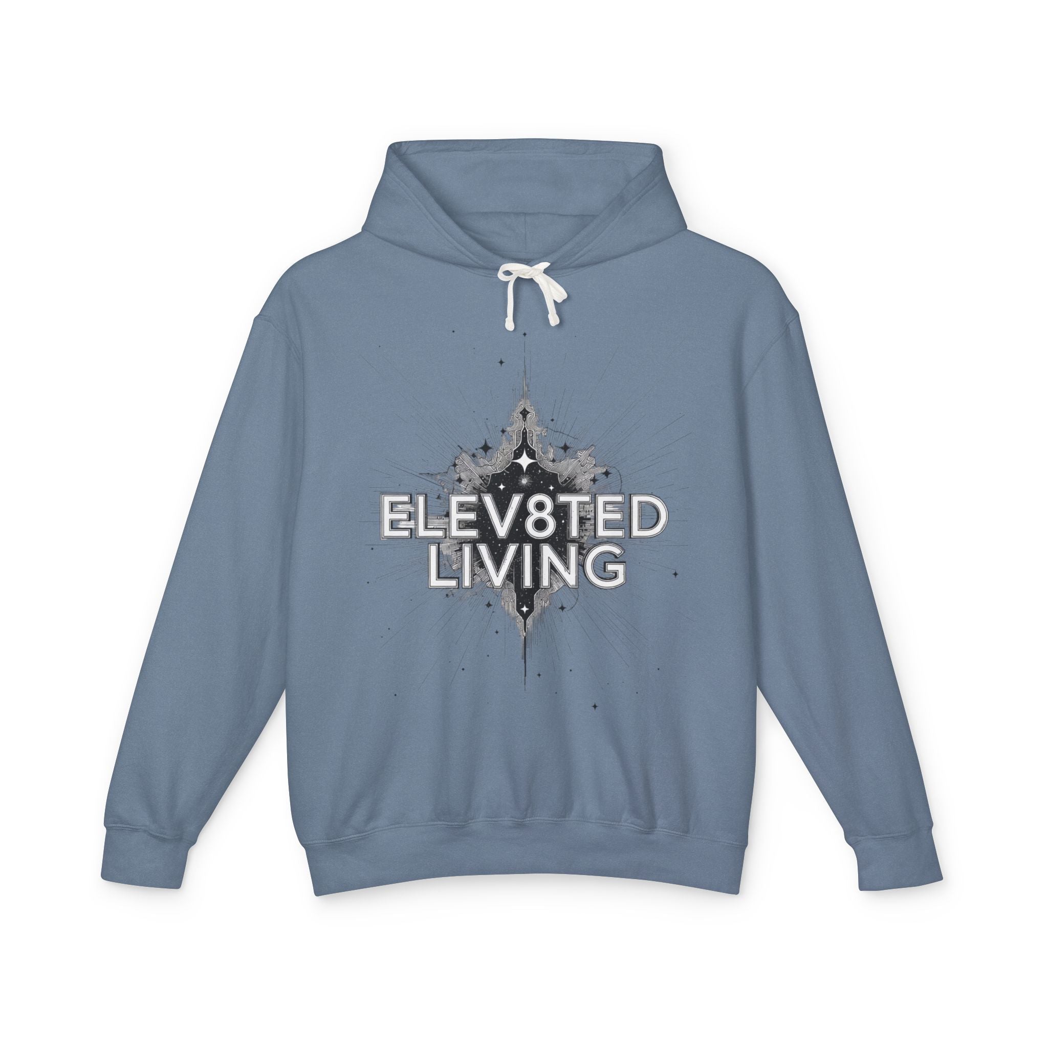 Elev8ted Living starburst graphic Hoodie | Inspirational streetwear