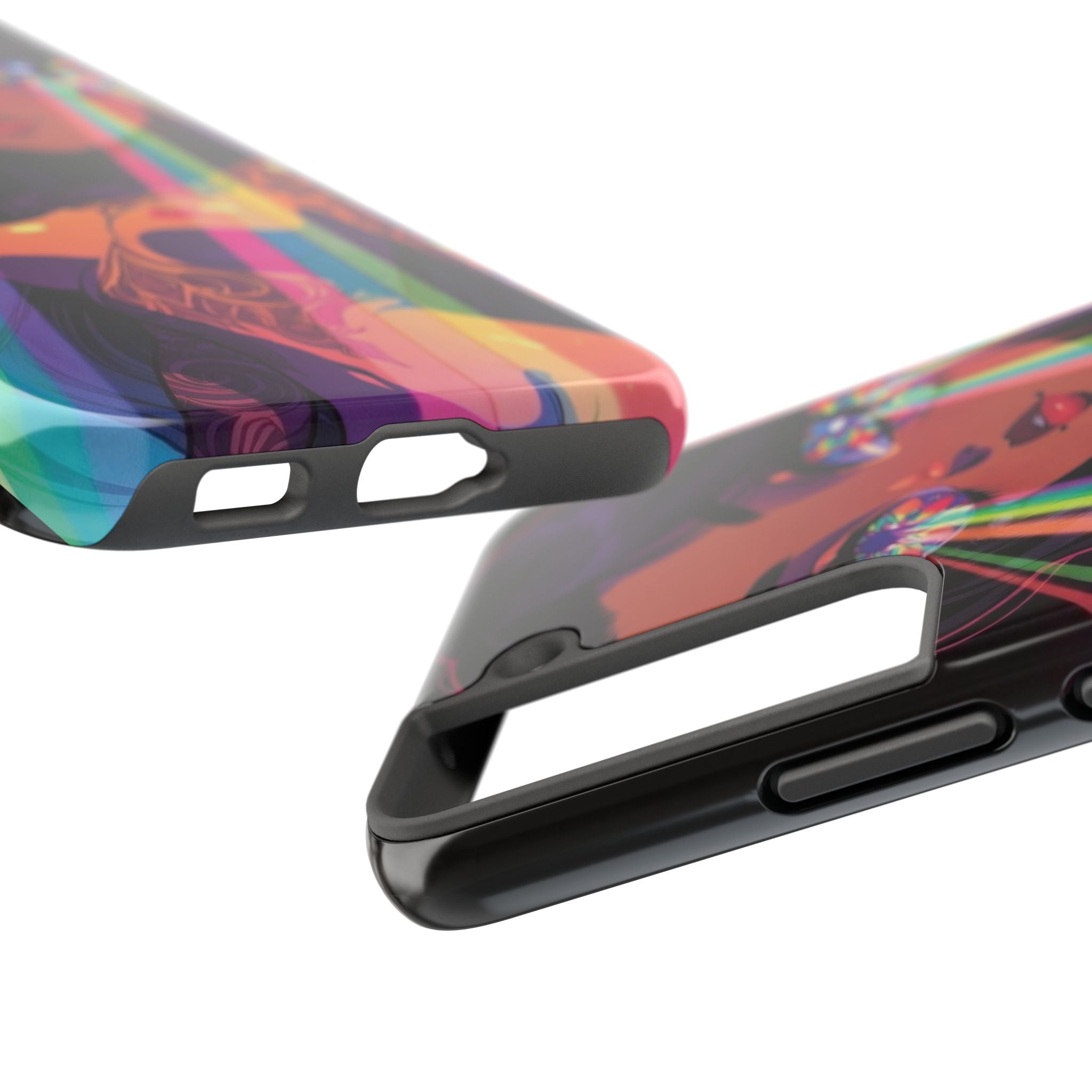 Psychedelic Rainbow Gaze Phone Case | Neon Portrait, Vaporwave Art