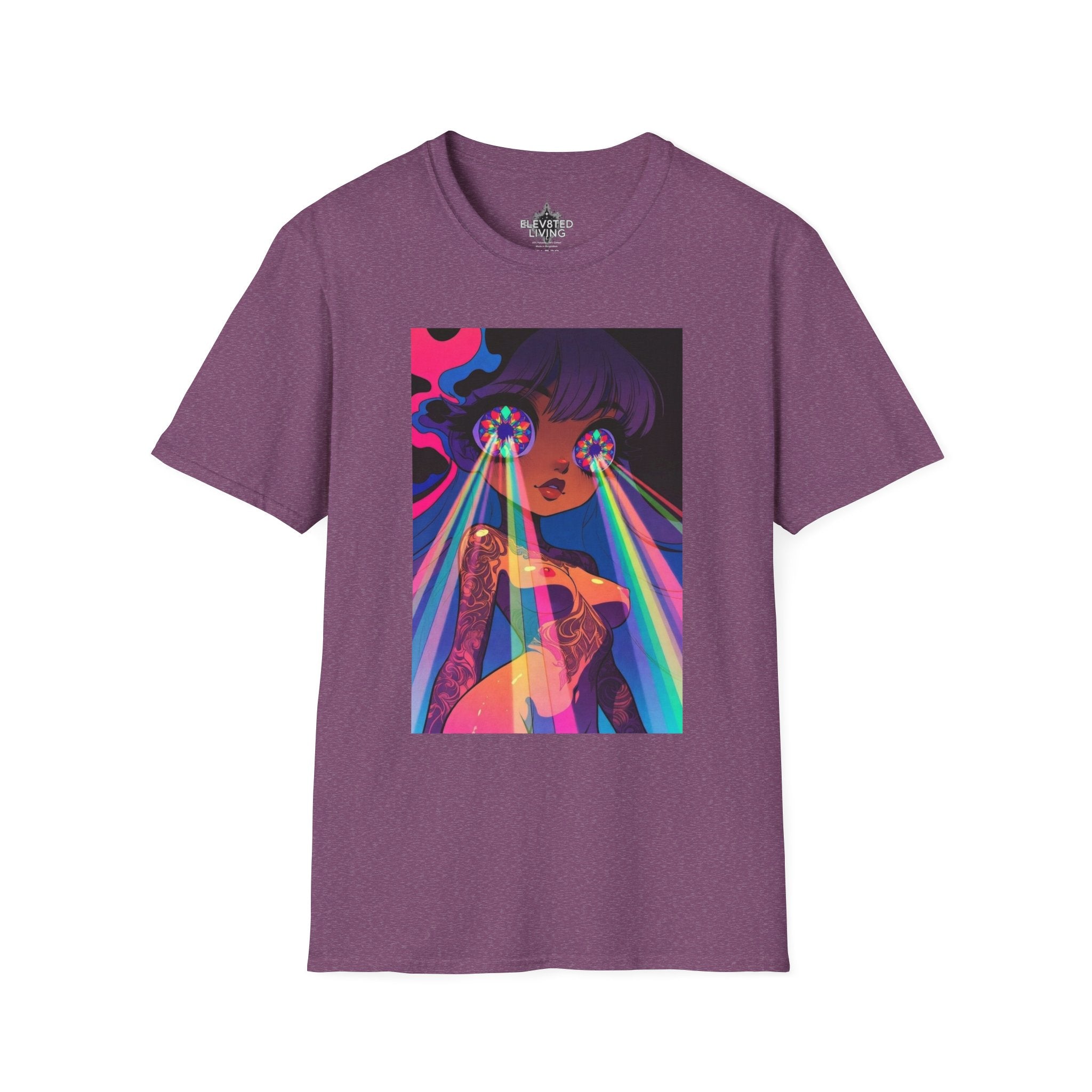 Psychedelic Rainbow Laser Girl T-Shirt
