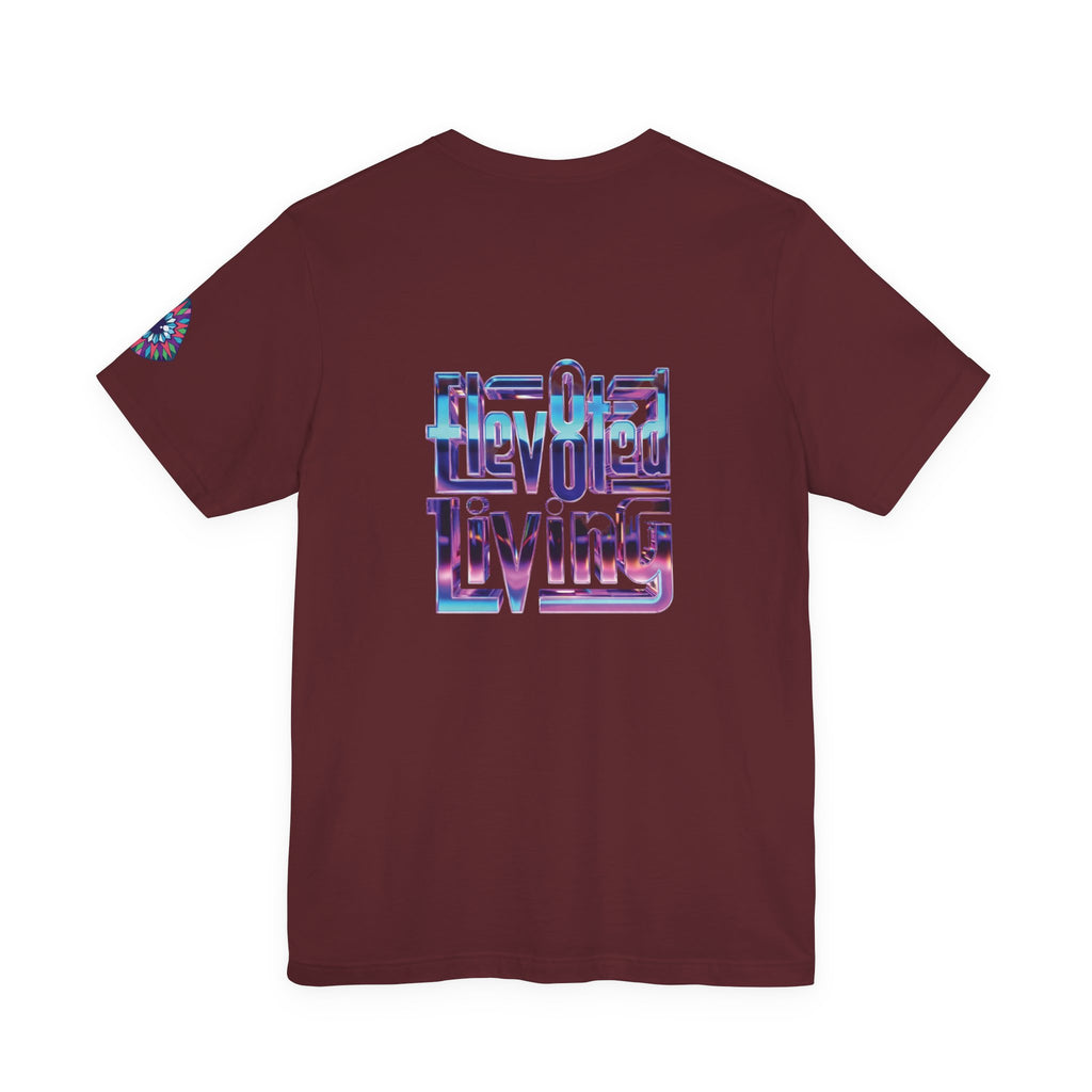 Eye Triangle Graphic Tee — "Elevated Living" Vaporwave T-Shirt