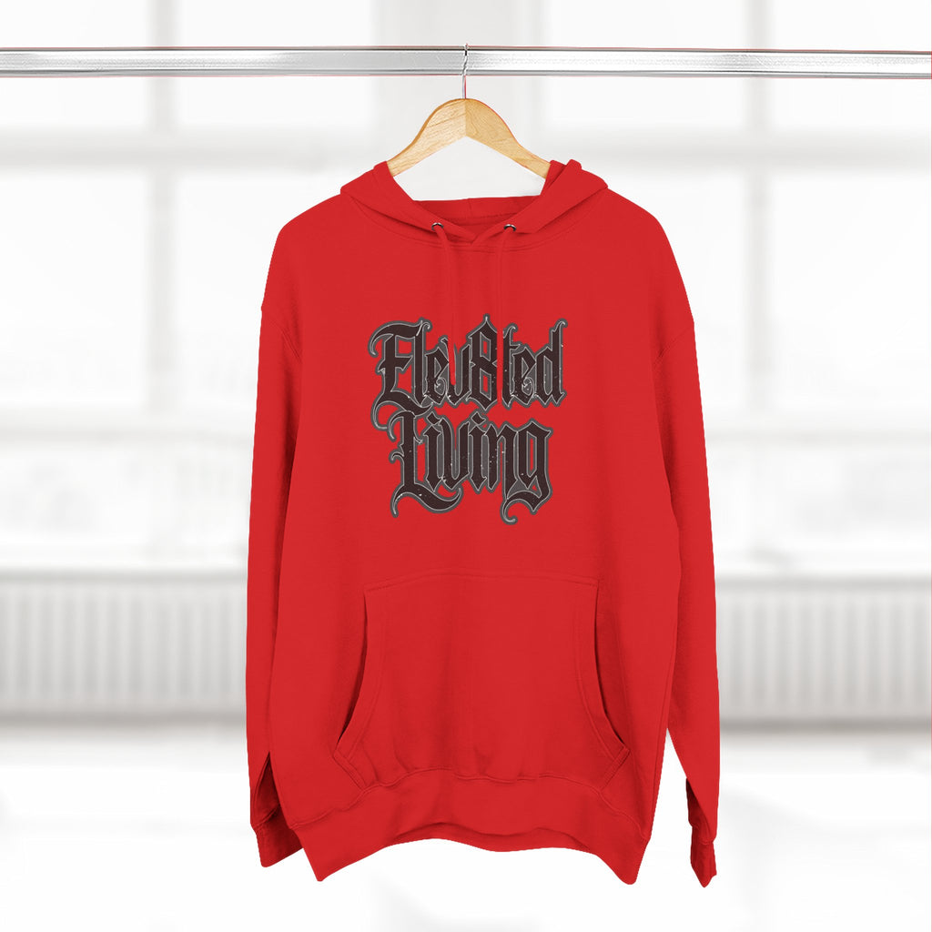 Elev8ted Living Tattoo Pin-Up Hoodie — Snake & Gothic Script