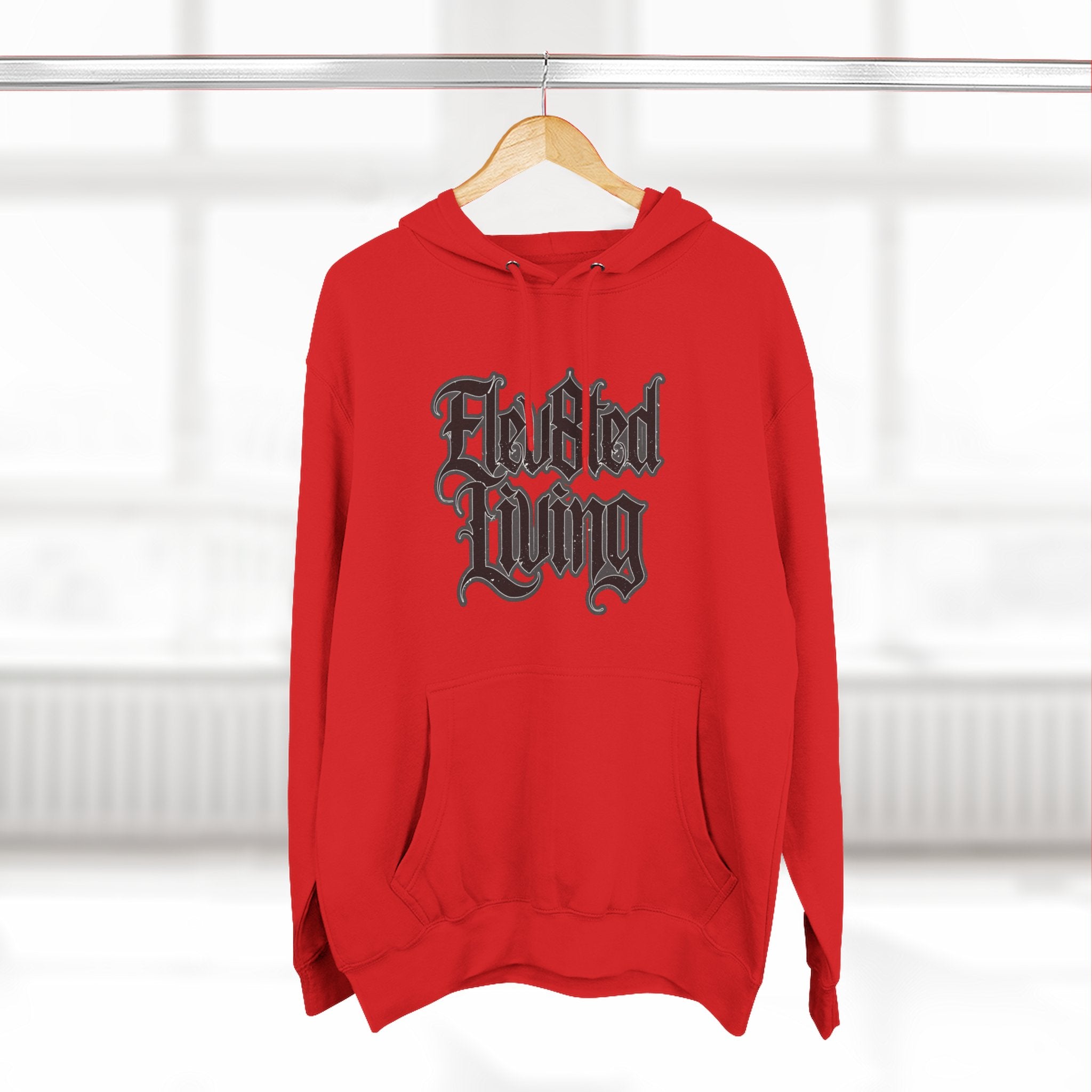 Elev8ted Living Tattoo Pin-Up Hoodie — Snake & Gothic Script