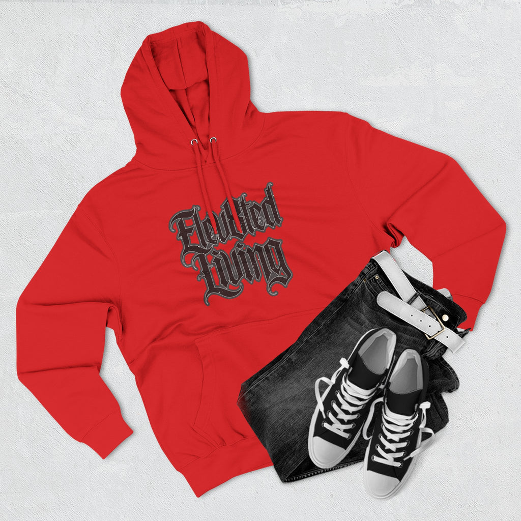 Elev8ted Living Tattoo Pin-Up Hoodie — Snake & Gothic Script