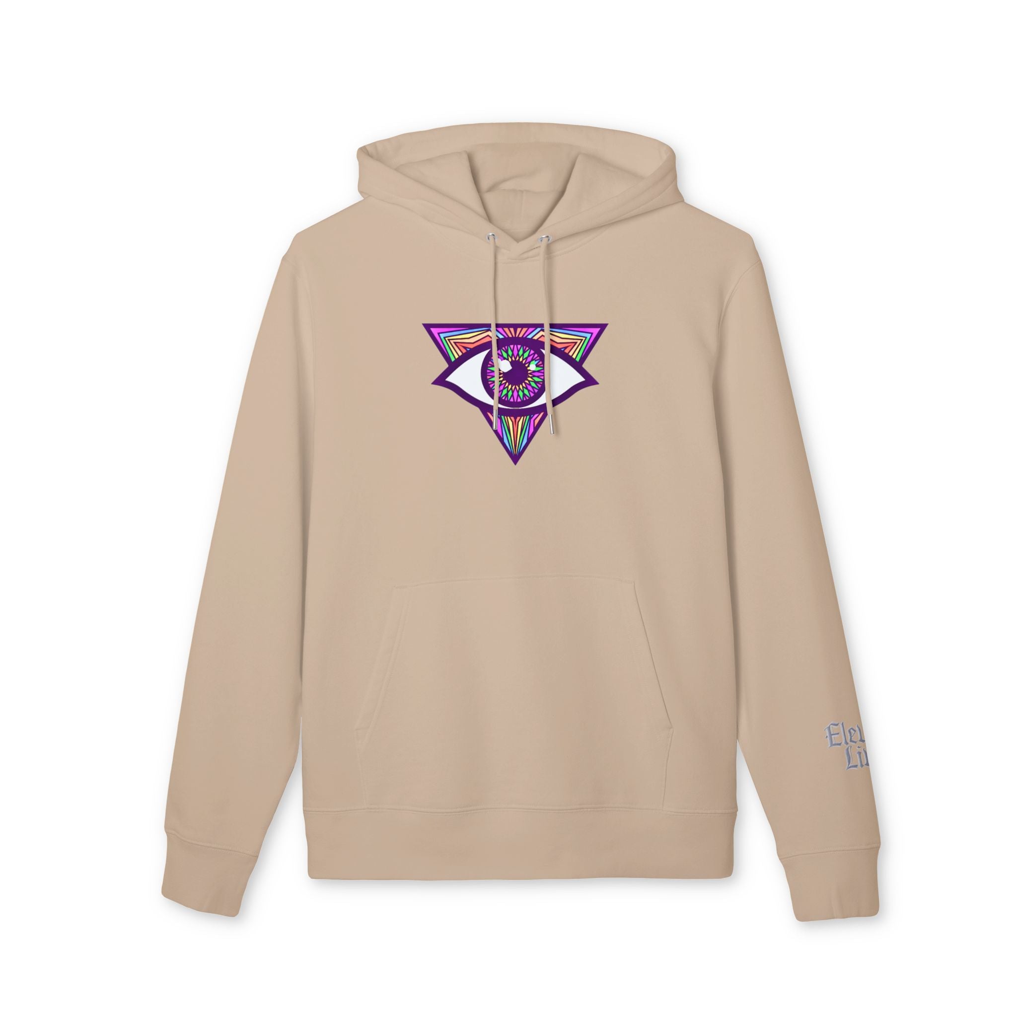 Psychedelic All‑Seeing Eye & Kaleidoscope Girl Hoodie —