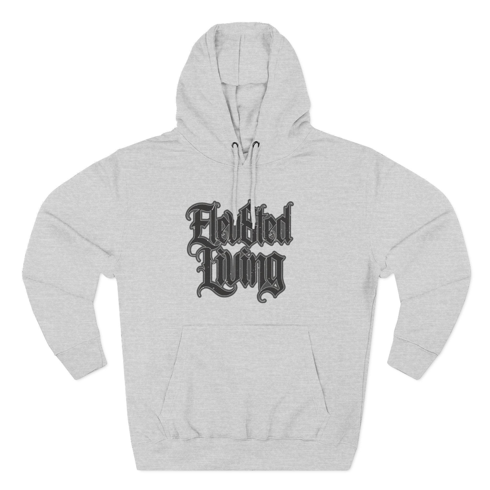 Elev8ted Living Tattoo Pin-Up Hoodie — Snake & Gothic Script