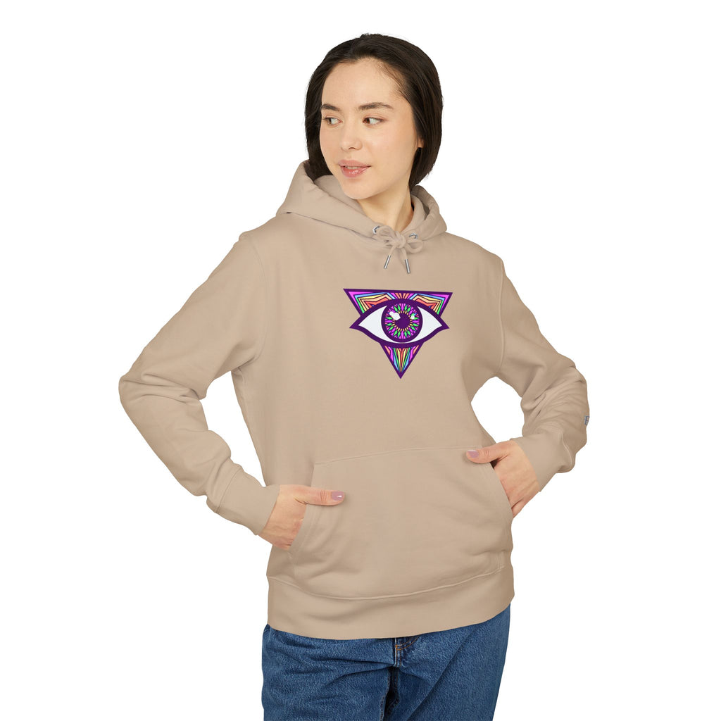 Psychedelic All‑Seeing Eye & Kaleidoscope Girl Hoodie —