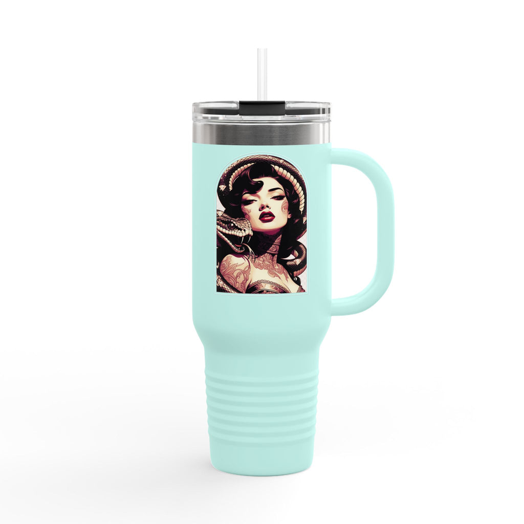 40oz Insulated Travel Mug — Woman with Snake Illustration (Elev8ted Living)