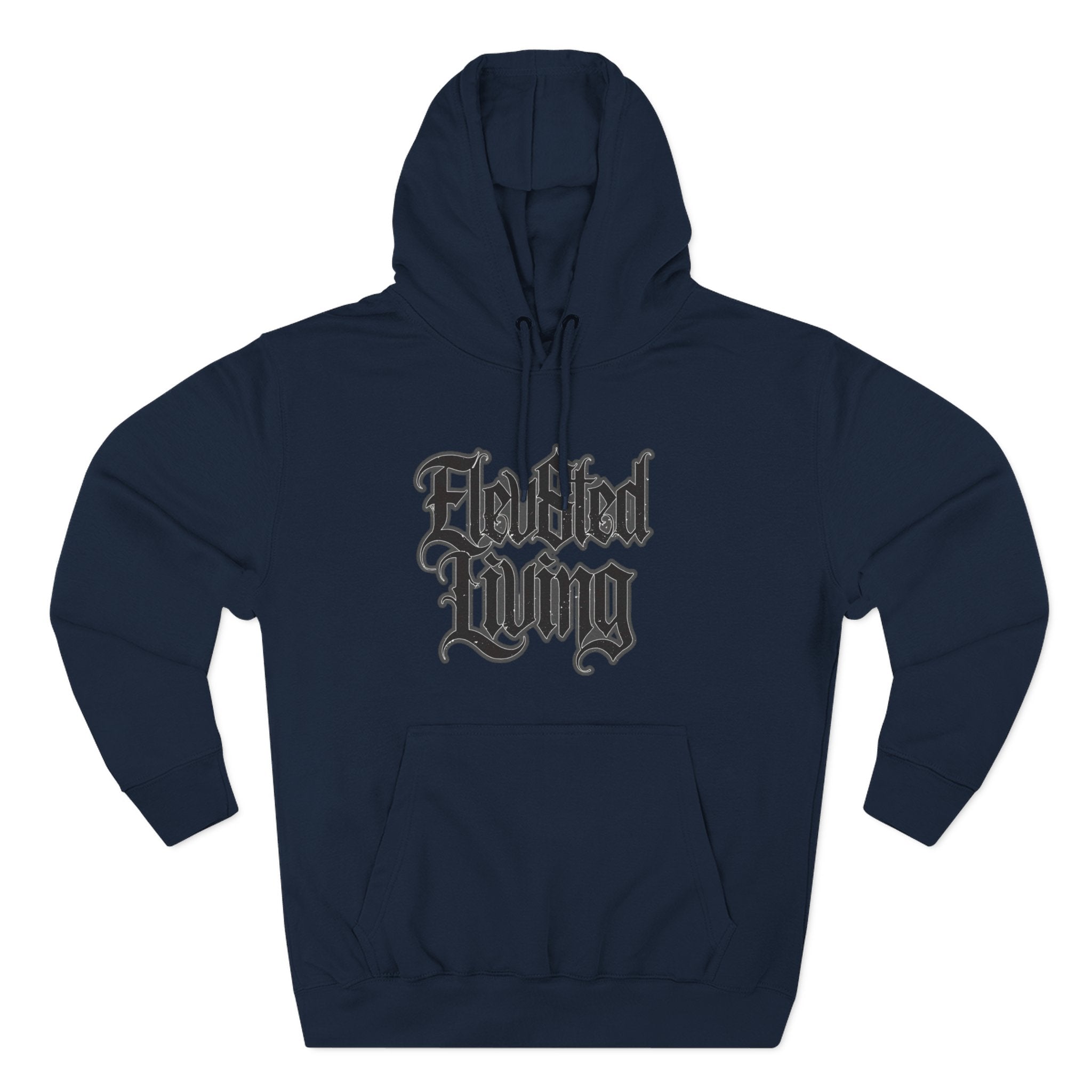 Elev8ted Living Tattoo Pin-Up Hoodie — Snake & Gothic Script