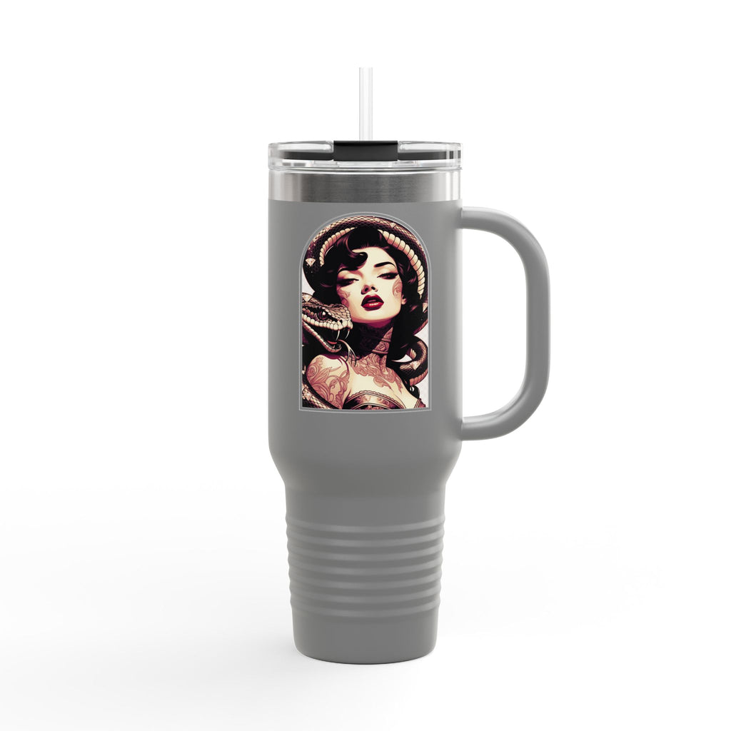 40oz Insulated Travel Mug — Woman with Snake Illustration (Elev8ted Living)