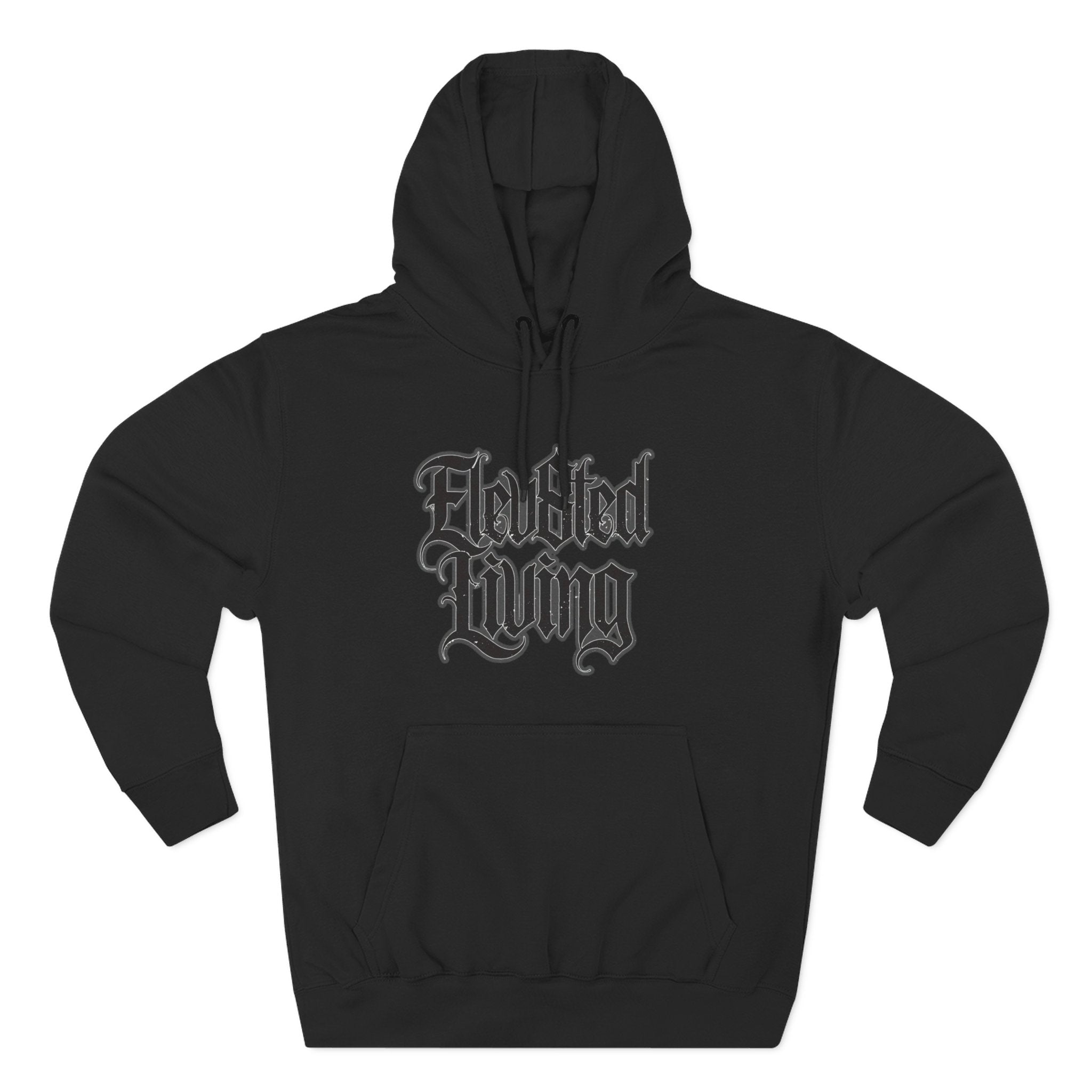 Elev8ted Living Tattoo Pin-Up Hoodie — Snake & Gothic Script