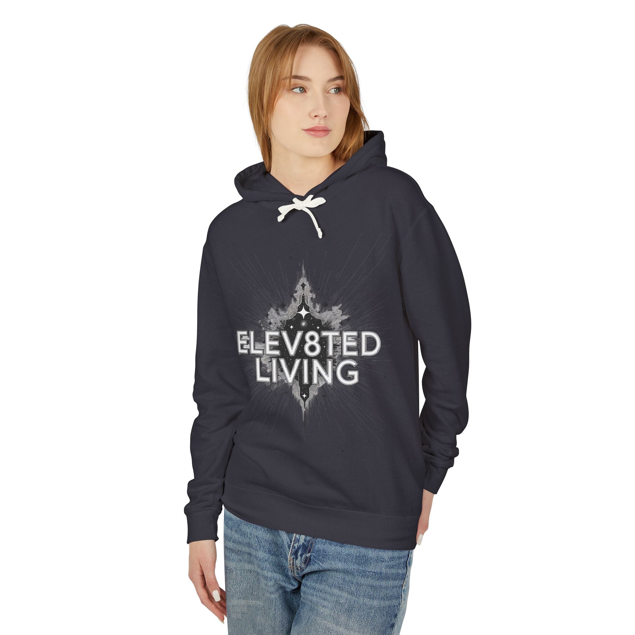 Elev8ted Living starburst graphic Hoodie | Inspirational streetwear