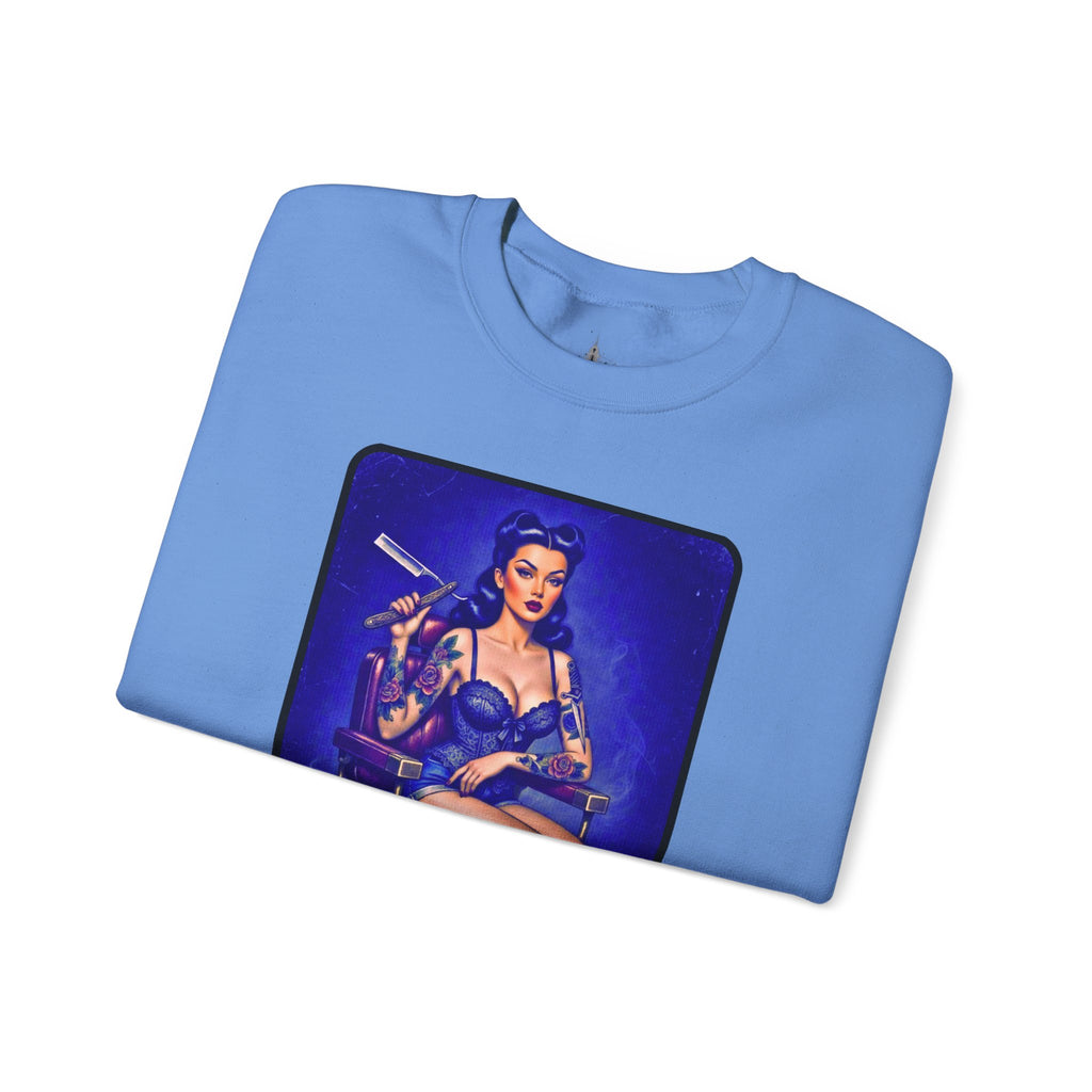 Stay Sharp Pinup Barber Crewneck Sweatshirt