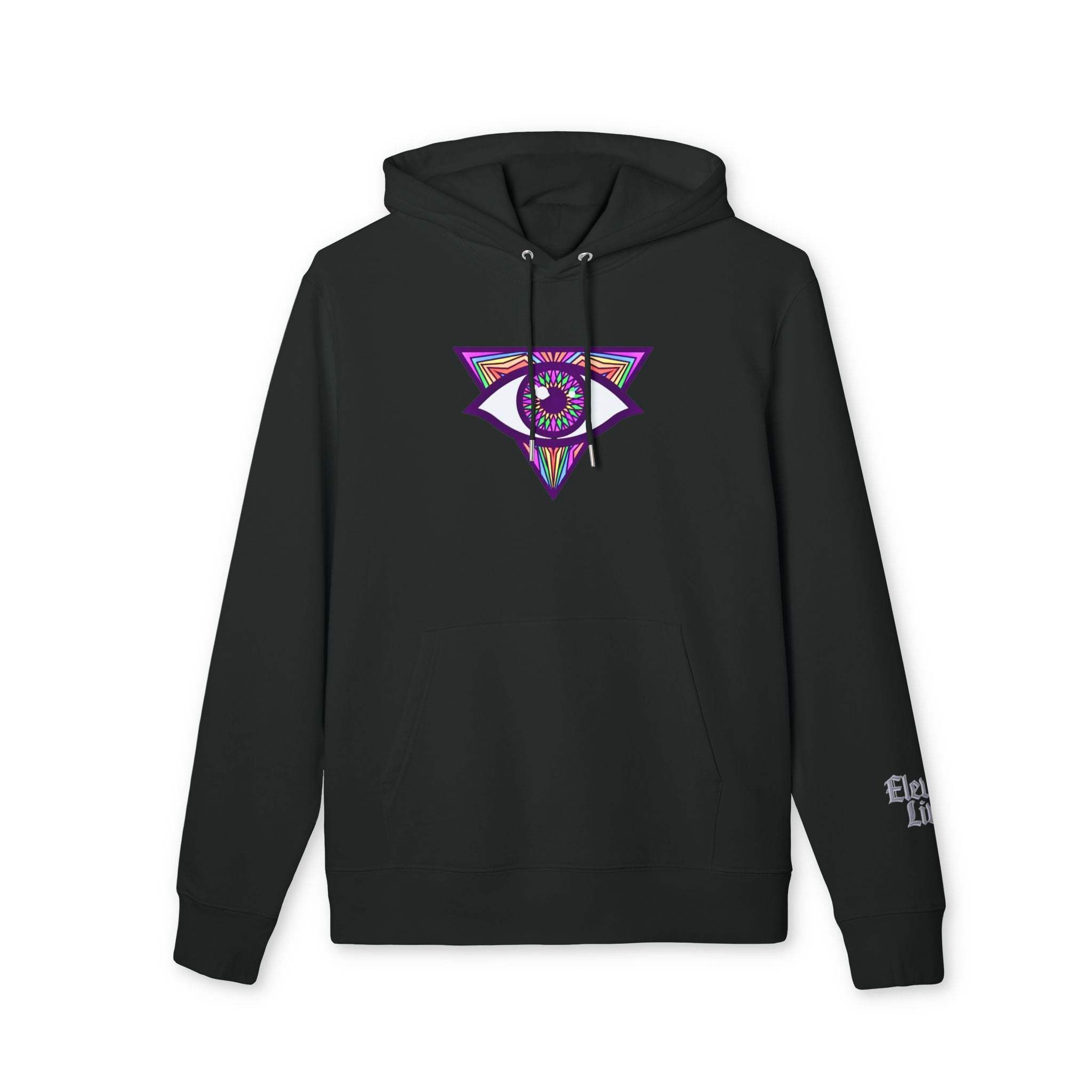 Psychedelic All‑Seeing Eye & Kaleidoscope Girl Hoodie —